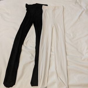 black and white tights